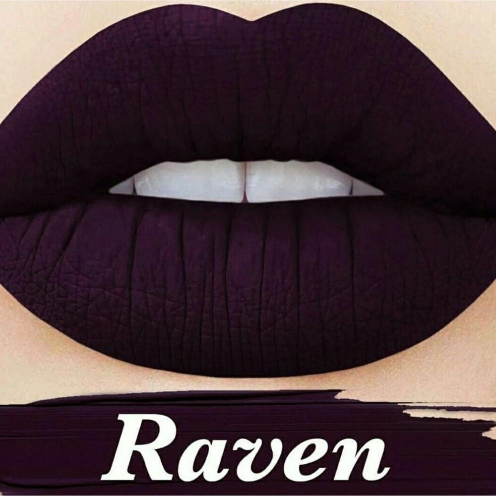 Lime Crime RAVEN Velvetines Liquid Matte Lipstick Dark Purple NEW Full Size Blac